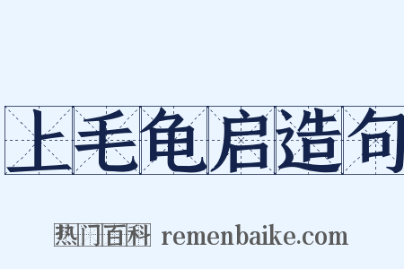 上毛龟启造句是什么意思的图片